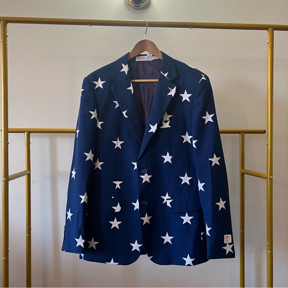 Opposuits Stars Blazer – Navy with White Stars, Size US10